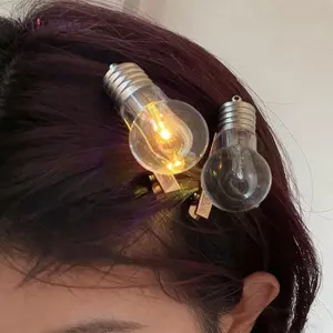 AqToCna 1 Cái Mới Ngộ nghĩnh Dạ Quang Kẹp Tóc Bóng Đèn Chiếu Sáng Hình Kẹp Tóc Cho Nữ Kỳ Lạ Sáng Tạo Đảng Kẹp Tóc Bé Gái Phụ Kiện Tóc AqToCna
