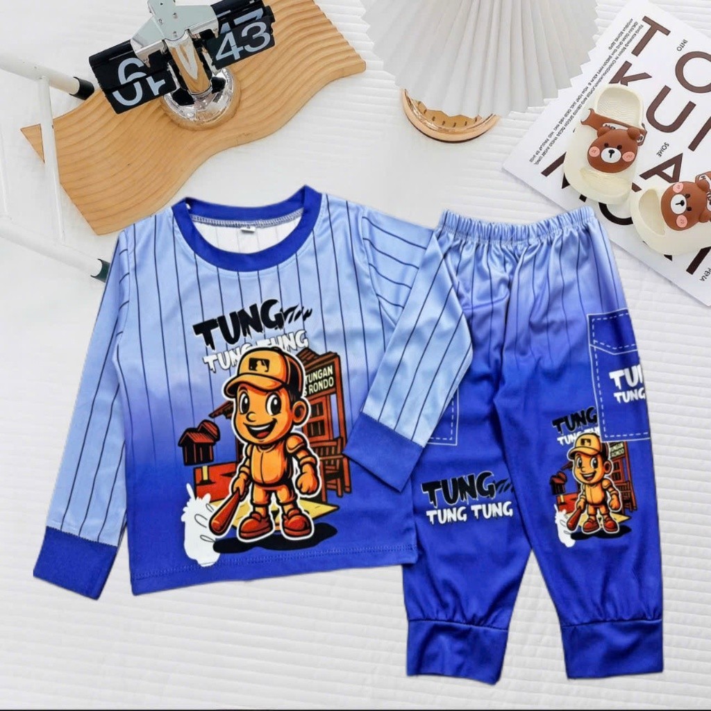 Sét đồ thu đông cho bé 7-50kg COMBO 3Bộ/3màu TREND hoạt hình TUNGTUNG SAHUA