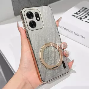 YJD Ốp Lưng Cho Honor 500 Smart X6D Gold Silk Skin Mạ Điện Khung Giá Đỡ Chống Rơi Vỏ Điện Thoại