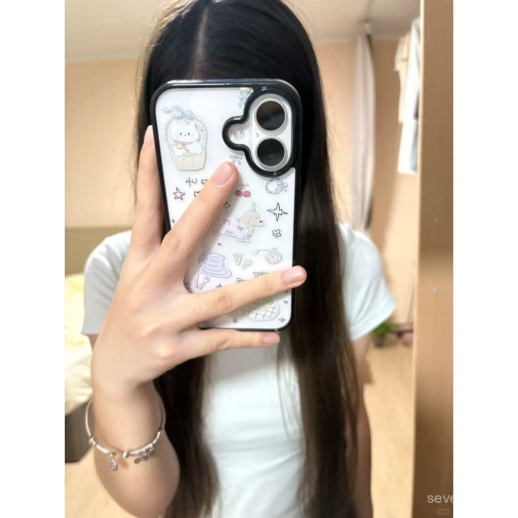 Ốp Điện Thoại Thích Hợp Cho iPhone 7 8 X XS XR XSMAX 11 12 13 14 15 16 17 Pro max Plus Air Happy Dog Party Vỏ Bảo Vệ Chống Sốc Chống Sốc Bao Gồm Tất Cả VOZ5