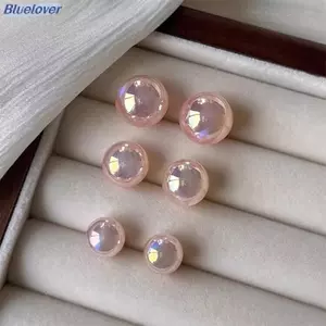 Bluelover Thời Trang Ngọc Trai Màu Hồng Bông Tai Dành Cho Người Đẹp Nữ Đơn Giản Sang Trọng Ánh Sáng Sang Trọng Phụ Kiện Tai Dự Tiệc Thời Trang Trang Trang Sức Quà Tặng Mới