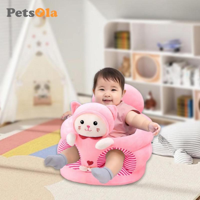 Ghế ngồi cho bé Ghế ngồi học tập Ghế ngồi có khóa kéo thay thế chống trượt mềm mại dễ thương (Chỉ có nắp, không bao gồm đổ đầy)