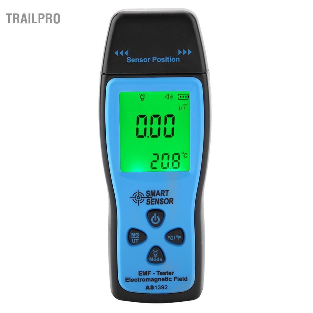 TrailPro Cảm biến thông minh AS1392 EMF Màn hình LCD mini Máy đo bức xạ điện từ kỹ thuật số để kiểm tra tại nhà/Văn phòng/ngoài trời 0-2000mG (Không có pin)