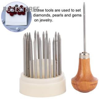 Rosestoree Salmue 23 Bộ Trang Sức Graver Dụng Cụ Kim Loại Chiếu Trúc Hạt Hạt Bộ Dụng Cụ Kim Cương Hạt Đá Thiết Lập Máy Khắc Để Làm Việc