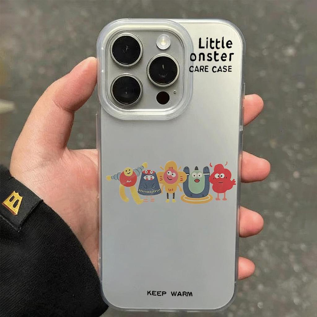 Một hàng manh vật Đối với trường hợp iPhone 14Pro Da đơn giản và tươi mới
