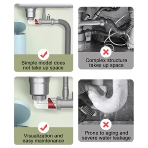 Yoo Sink Drain Backflow Preventer Van thoát nước bồn rửa chống mùi để sử dụng tại nhà Bền bỉ
