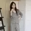 Bộ Đồ Ngủ Retro Họa Tiết Hoa Ngọt Ngào, Cardigan Tay Dài, Thích Hợp Mặc Ở Nhà Vào Mùa Hè