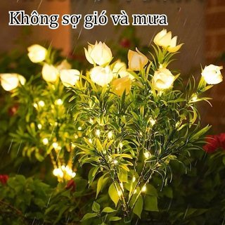 Đèn sân vườn năng lượng mặt trời Gardenia Hoa chống nước Sân ngoài trời Con đường hàng rào Trang trí ấm áp Nhiều màu