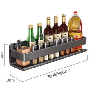 Giá đựng gia vị nhà bếp bằng thép Carbon Giá treo tường Chống dầu Kệ lưu trữ Máy khoan miễn phí