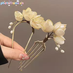 Khung Ảnh Kẹp Tóc Hợp Kim Vintage Mộc Lan - Phụ Kiện Tóc Thời Tràng