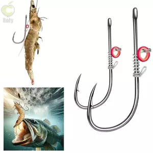 ROLY 10 Chiếc Móc Mồi Tôm Sống, Thép Carbon Cao Cấp, Phù Hợp Cho Câu Cá Biển Và Giun Đất