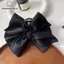 Tweed Kẹp Tóc Satin Nơ Cao Cấp Cho Nữ - Shark Clip