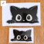 Nhãn dán xe mèo đen 15cm - Decal nhìn trộm ngộ nghĩnh cho xe máy ô tô