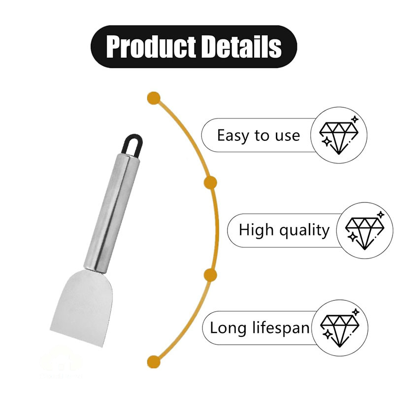 🌤️COD🌤️Xẻng Cạo Vết Bẩn INOX - Vệ Sinh Tủ Lạnh Xoong Nồi , Máy Giặt Đa Năng Thép Không Gỉ - Cạo Đáy Nồi - Mảng Bám Bếp