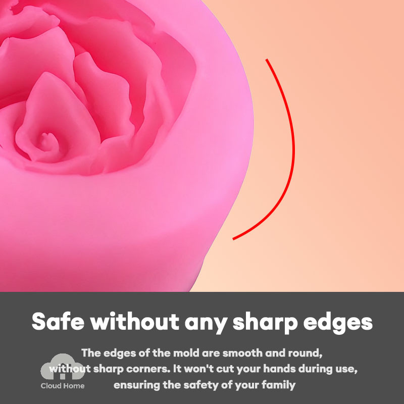 🌤️COD🌤️Khuôn silicon hoa hồng 3D làm rau câu xà phòng thơm nhấn xôi hoa DIY