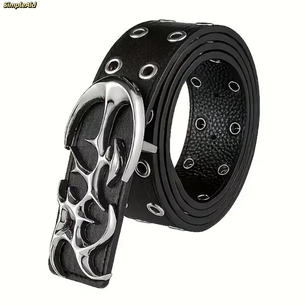 [Giao hàng nhanh] Thắt lưng SIMPLEAID da PU, dễ điều chỉnh,style punk