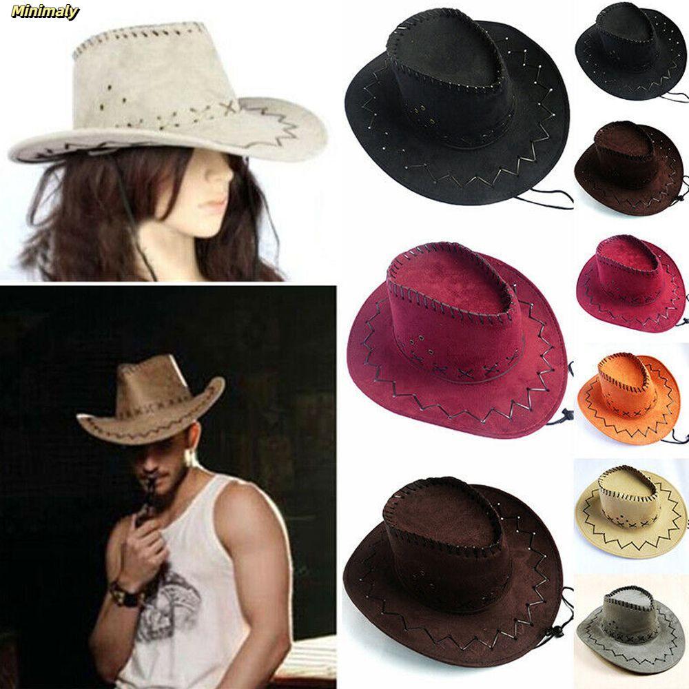 Mũ cao bồi MINIMALY Da lộn thời trang Polyester