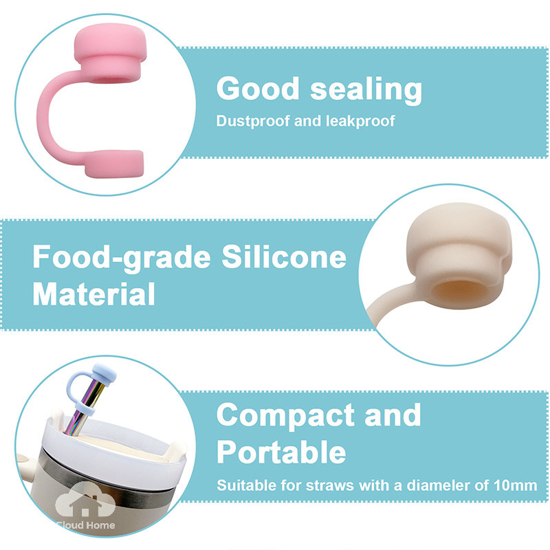 Nắp đậy ống hút bằng silicon màu trơn, chống bụi, an toàn thực phẩm.