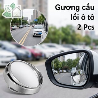 Cặp gương điểm mù ô tô Kính lồi có thể điều chỉnh 360 độ Keo dán chống mưa