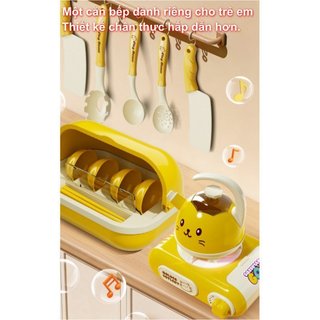 Điện Trẻ Em Nhà Bếp Playset Đồ Chơi Âm Thanh Nhựa An Toàn Rau Quả Thực Phẩm Học Vai Chơi