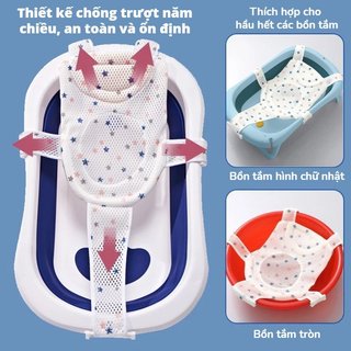 Lưới tắm cho bé Võng có thể điều chỉnh Chống trượt Mềm mại thoáng khí Hỗ trợ bồn tắm cho trẻ sơ sinh