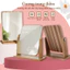 Gương trang điểm để bàn khung gỗ chất lượng cao kiểu Hàn Quốc có thể gập lại, độ phân giải cao và trong suốt