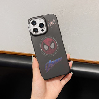 Ốp điện thoại doanh nghiệp từ tính hình người nhện mờ hai lớp cho iPhone 17 16 15 14 13 Pro Max
