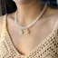 Unstop * Vòng cổ hạt ngọc trai tinh tế với quyến rũ sao biển Bohemian Trang sức di động Lý tưởng cho thời trang và quà tặng