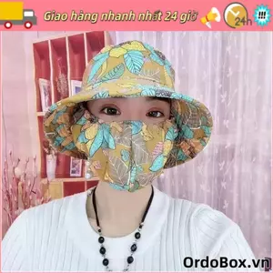 Mũ làm việc nông nghiệp ORDOBOX, Bảo vệ mũ hái trà vành rộng cổ, Khăn choàng chống tia cực tím dành cho nữ Mũ đuôi ngựa bốn mùa