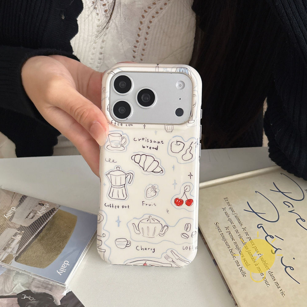 Phone Case For iPhone 17 Pro Max 16 15 TPU Bread Aesthetic Korean Cute