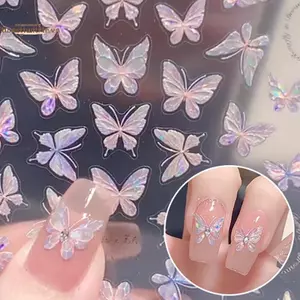 TRTR Pure Desire Shell Ánh Sáng Bướm Móng Tay Stiers Nhật Bản Dreamy Bướm Mặc Móng Tay Nghệ Thuật Thiết Kế DIY Trang Trí Phụ Kiện VN
