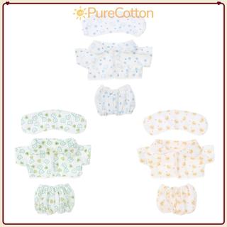 PURECOTTON0 Quần Áo Búp Bê, Phụ Kiện Búp Bê 20cm Bộ Đồ Ngủ Búp Bê, Đồ Chơi Thay Đổi Áo Sơ Mi Trò Chơi Quần Short Miếng Dán Đạo Cụ Ảnh Quần Áo Mini Bộ Búp Bê Nhồi Bông