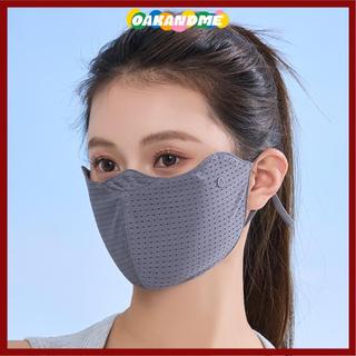 OAKANDME Ice Silk, Kem Chống Nắng Có Thể Giặt Được Chống Tia UV, Lưới Chống Bụi Thoáng Khí Che Mặt Khăn Thể Thao Ngoài Trời