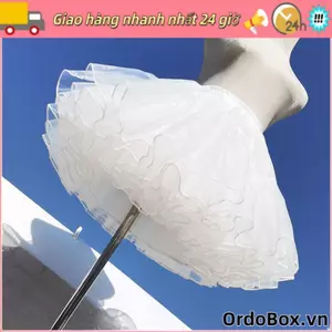 ORDOBOX Váy phồng không xương, Váy sợi mềm Gothic White Petticoat, Quần áo Cosplay lông tơ 4 lớp Đáy váy Hỗ trợ