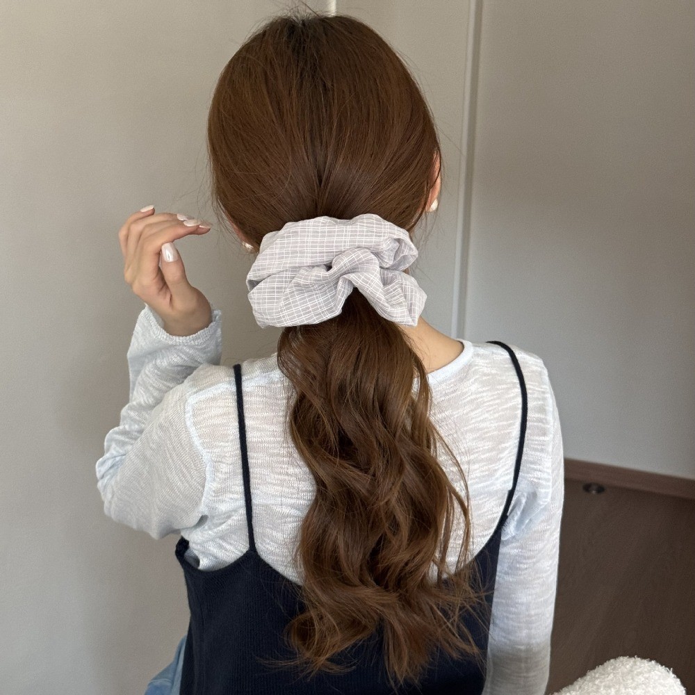 Hululu / Nhỏ Tươi Xanh Scrunchy Dây Buộc Tóc Nữ Cao Cấp Cảm Giác Buộc Tóc Dây Cao Su Phong Cách Mới Dây Buộc Đầu Bền Phụ Kiện Tóc