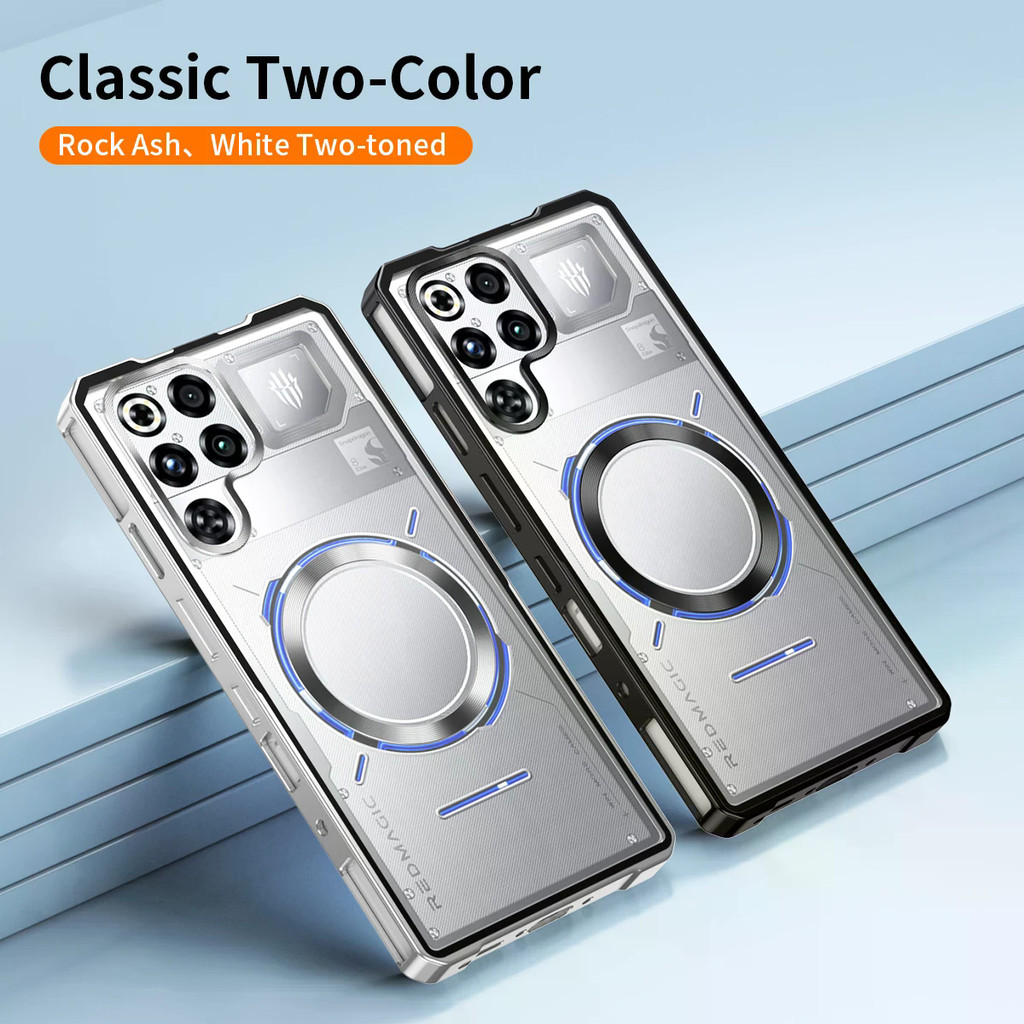 Push Up Ốp Lưng Có Thể Tháo Rời Cho ZTE Nubia Red Magic 11 Pro + 11 Pro Plus Red Magic11 Air Mờ Mờ Có Thể Tháo Rời Backboard Khung Kim Loại