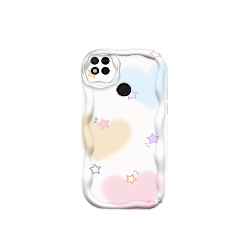 Thích hợp cho Redmi 9C 10A 3D Wave Soft TPU Bow Love Vỏ điện thoại chống sốc