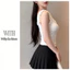 Milyfashion Trắng Có Miếng Lót Ngực Slim-fit Slimer Nhìn Nấm Ren Sling Ngắn Top Nữ Phong Cách Mới CIF2