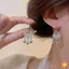 Bông tai nữ cánh dài Chất liệu hợp kim Quà tặng tính khí đơn giản cho mẹ Những dịp mới