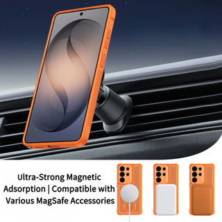 Ốp điện thoại làm mát từ tính xoay 360 độ ° Hỗ trợ chân đế, nam châm mạnh 2300 cho Samsung S26 Ultra