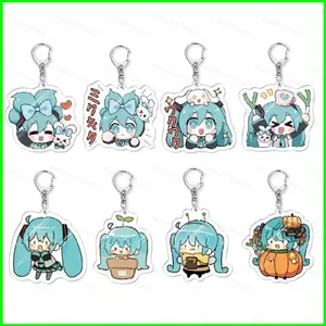 HT3 Hatsune Miku Acrylic Móc Khóa Ba Lô Trang Trí Móc Khóa Anime Ngoại Vi Quà Tặng Cho Bạn Gái Bộ Sưu Tập TH3