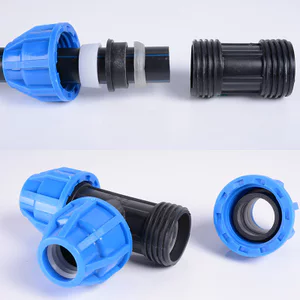Phụ kiện đường ống nước PE Đầu nối nhanh không tan chảy 4 điểm 6 điểm 3cm 7cm 4050 Công tắc trực tiếp Van bi ba chiều Daquan