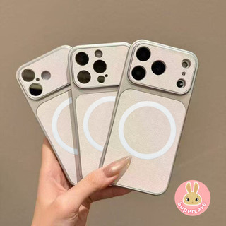 Ốp Điện Thoại Từ Tính Sang Trọng Cho Xiaomi 17 Pro Max 15 15T 14 14T 13 13T 12 Ultra 12T 12S 12X Mi 11i 11X 11 Lite Pro 5G 4G Vỏ Đơn Giản Mạ Khung Lưng Da PU Mềm