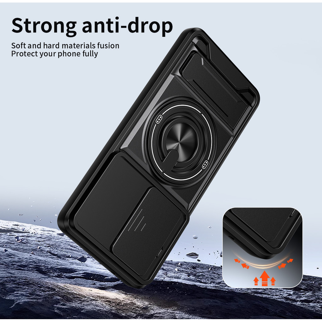 Ốp Điện Thoại Đa Năng Sang Trọng Thích Hợp Cho Motorola G86 G84 G85 5G Dây 360°Giá đỡ vòng có vỏ máy ảnh Vỏ bảo vệ toàn diện chống sốc