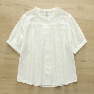 [Hàng có sẵn] Áo sơ mi nữ 100% sợi Cotton chất lượng cao 2026 Áo sơ mi ngắn tay hai ngực mùa hè