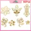 MYPANDA 50 Chiếc Vintage Lá Kim Loại Filigree Hoa Lát Quyến Rũ DIY Thủ Công Trang Sức Làm.