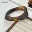 AqToCna Nhựa Nâu Acrylic Lắc Tay Cho Nữ Xu Hướng Mới Vintage Hình Học Không Đều Vòng Tay Rộng Quyến Rũ Trang Sức AqToCna