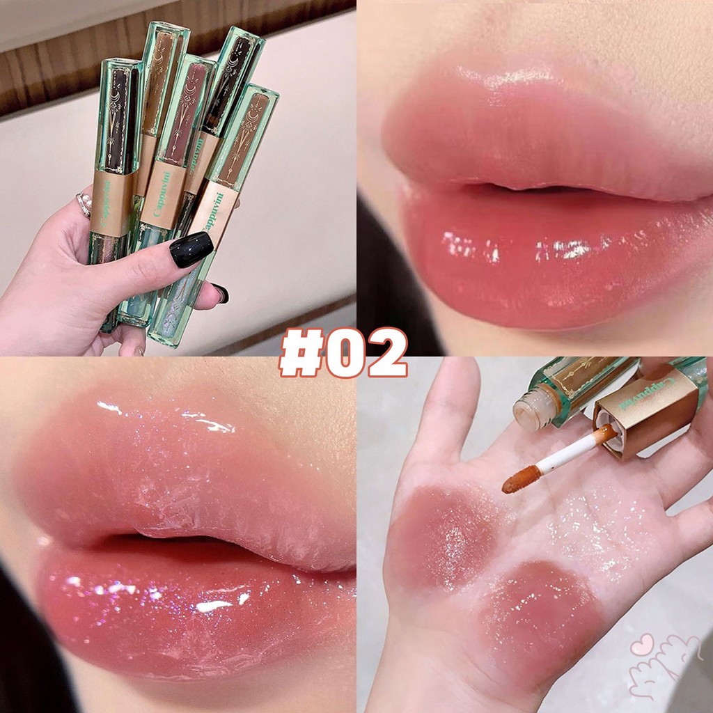 Son môi dạng lỏng hai đầu - Son bóng dưỡng môi lâu dài cho nữ
