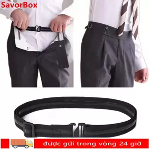 SAVORBOX Chống Nhăn, Áo Sơ Mi Co Giãn Giữ Dây Thắt Lưng Tốt Nhất, Thắt Lưng Kinh Doanh Nylon Chống Trơn Trượt