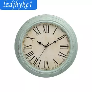 Đồng hồ treo tường cổ điển Yên tĩnh Không đánh dấu Số La Mã lớn 12 inch Dễ đọc